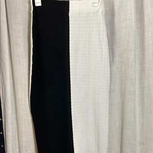 Commense Black and White Maxi Skirt